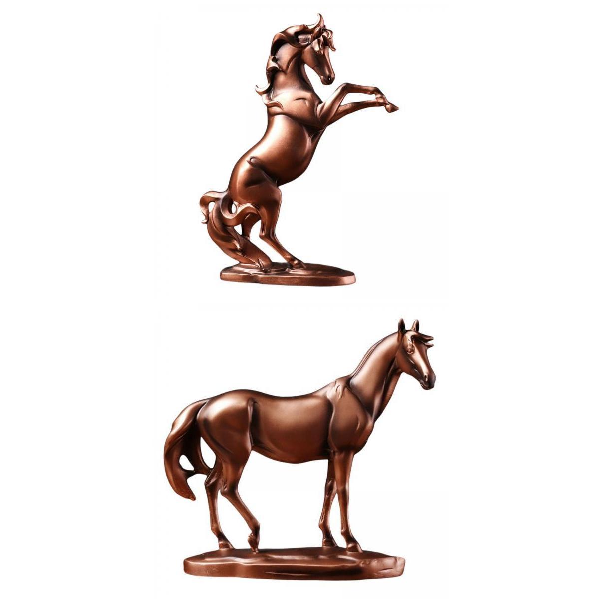 2 Count Modern Resin Horse Figurine