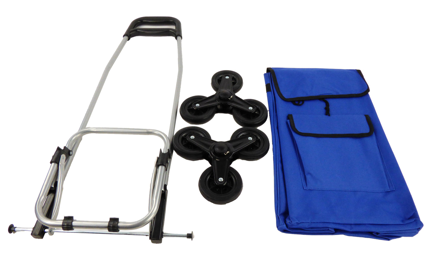 Tri Wheel Foldable Utility Storage Grocery Cart With Waterproof Bag