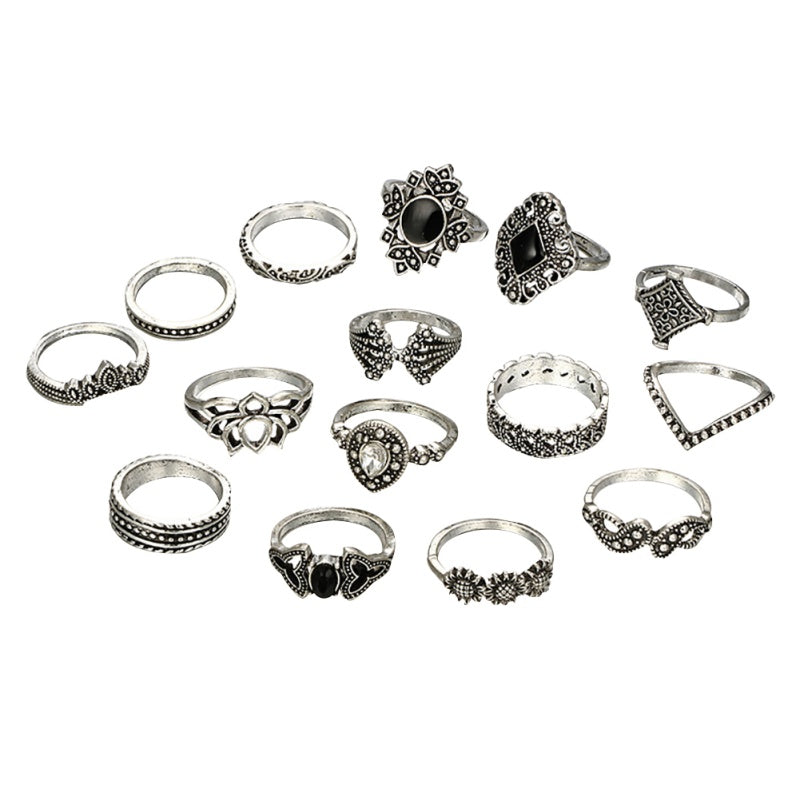 15 Pcs Vintage Knuckle Ring Set for Women