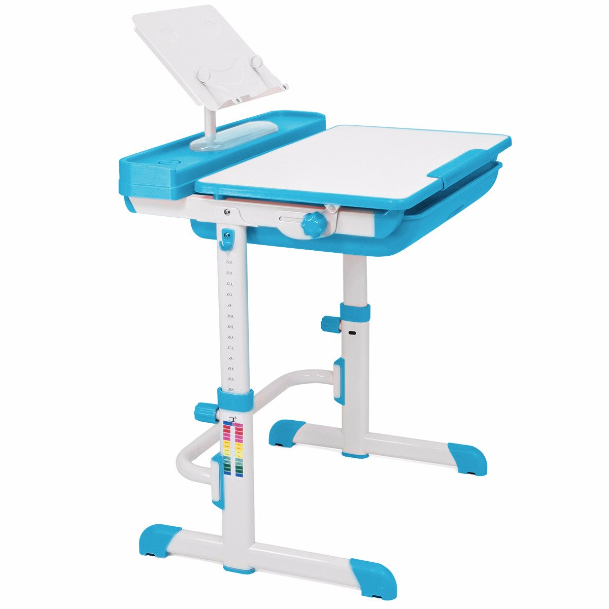 Kids Adjustable Table & Chair Learning Desk Storage Drawer, Blue