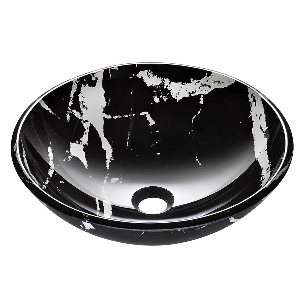 Bathroom Tempered Glass Round Vessel Sink