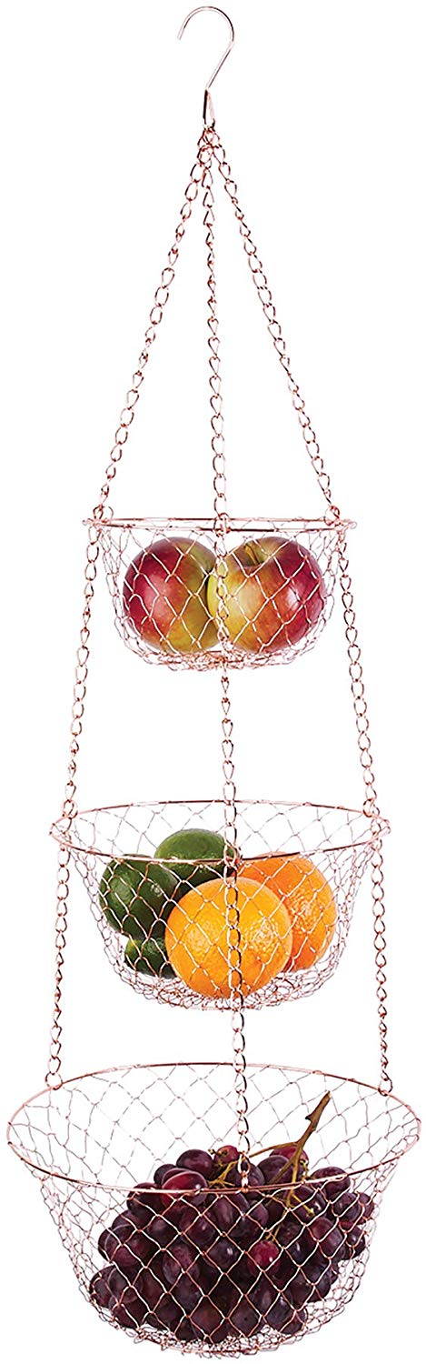 3-Tier Kitchen Hanging Fruit Baskets