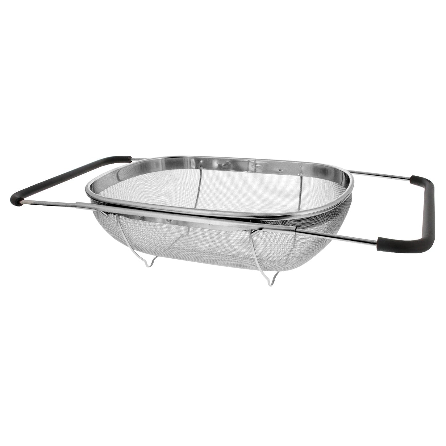 Oval Stainless Steel Colander Fine Mesh w/ Extendable Handle