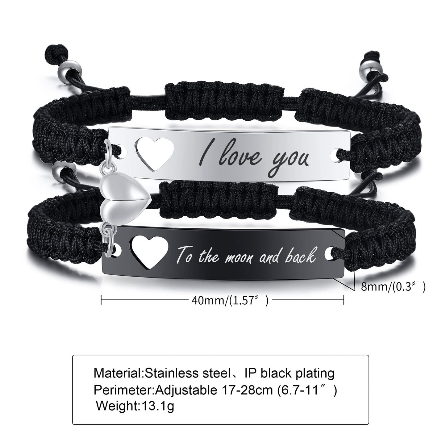 Adjustable Magnetic Couples Bracelets