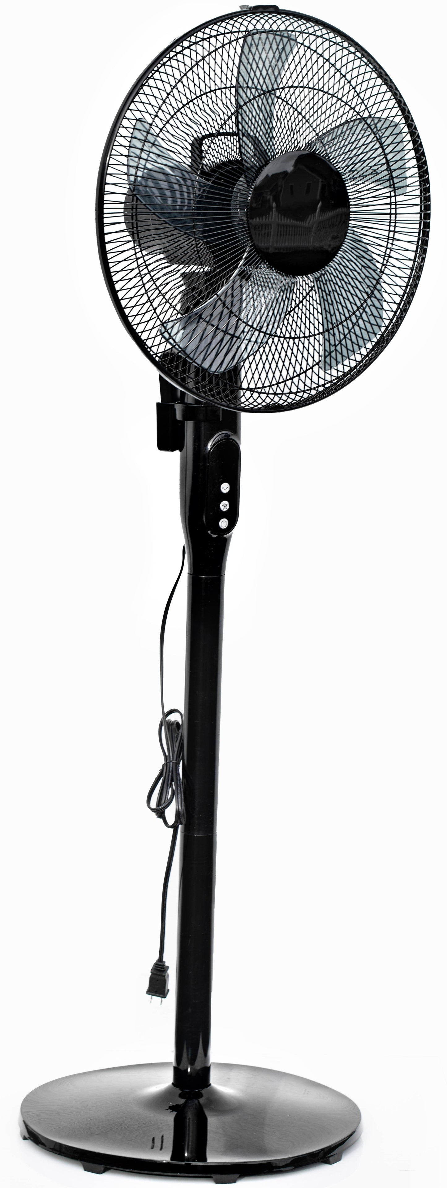 16" 12-Speed Adjustable Height Quiet Pedestal Fan w/ Digital Display & Remote Control