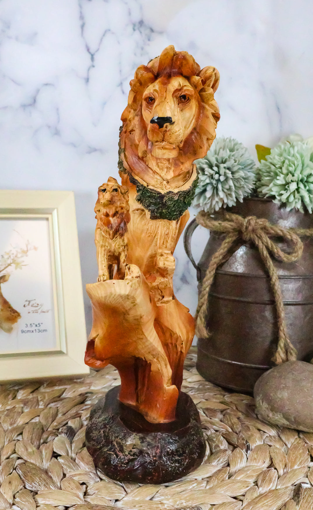 African Savanna Safari Lion Statue 9.25" Figurine