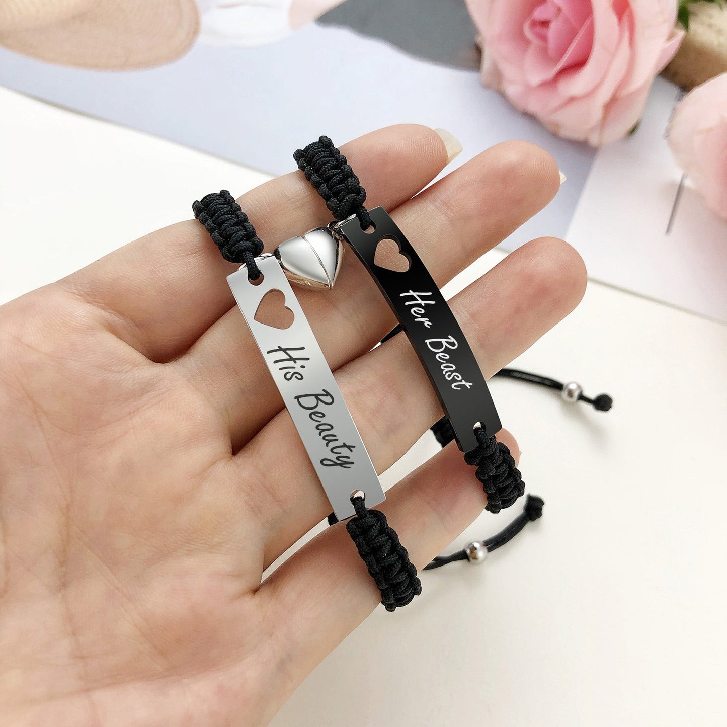 Adjustable Magnetic Couples Bracelets