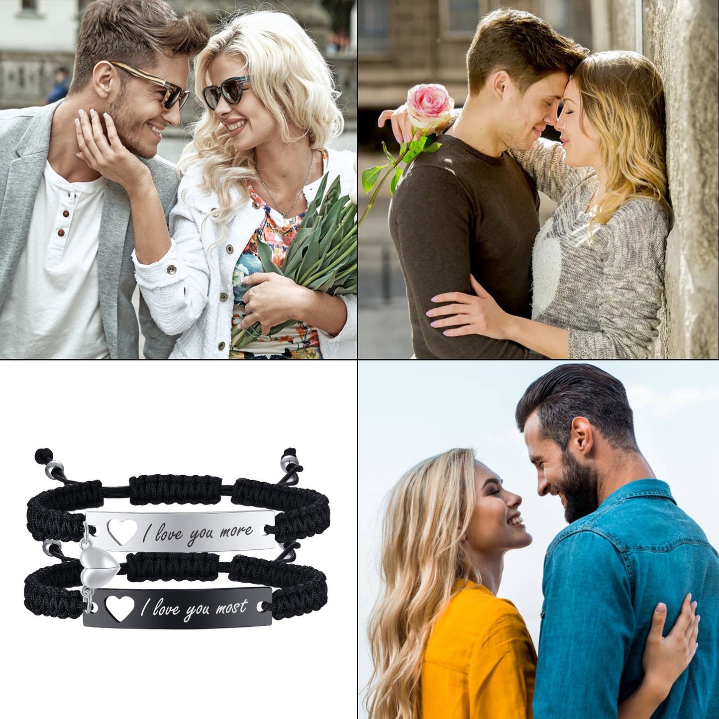 Adjustable Magnetic Couples Bracelets