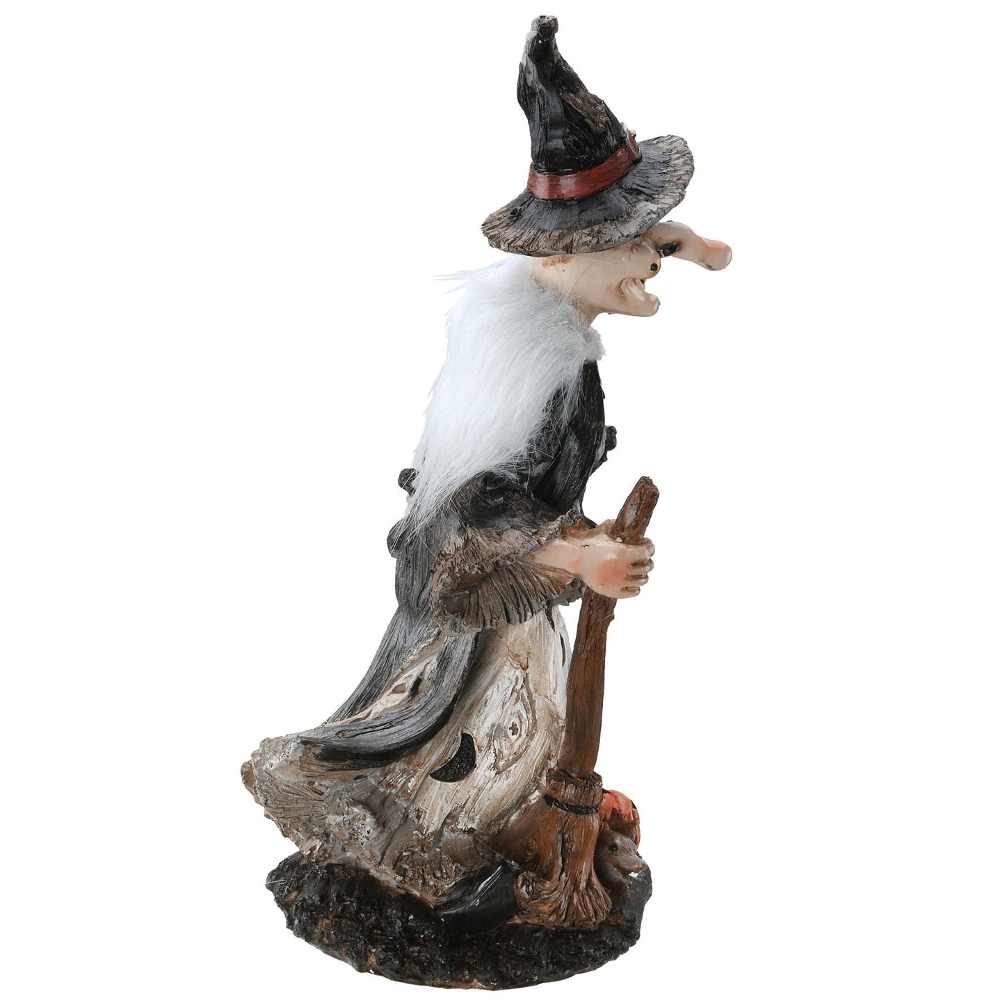 18" Black and Gray Witch Halloween Decoration