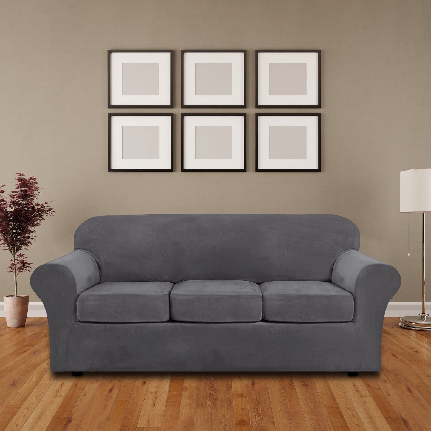 Sofa Covers for 3 Seaters (Base Cover Plus 3 Individual Cushion Covers)