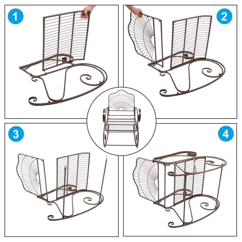 Iron Art Single Rocking Chair