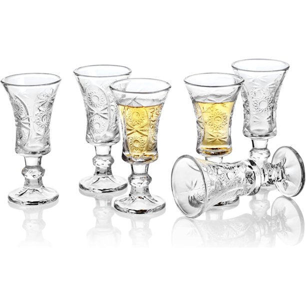 1.5oz Shot Glasses Set of 6/Cordial Glasses/Sherry Glasses