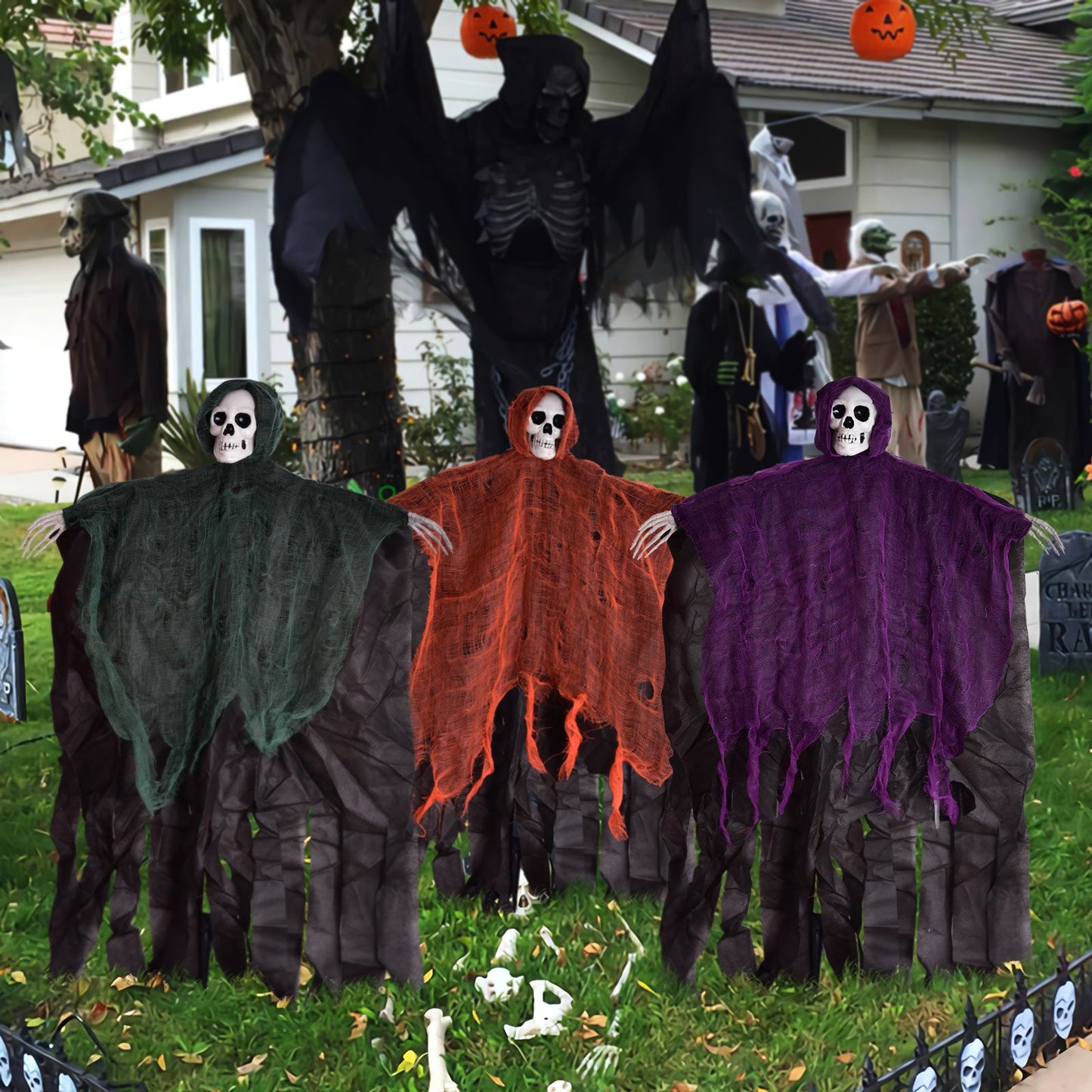 Halloween Skeleton 3 Pcs Ghost Decorations