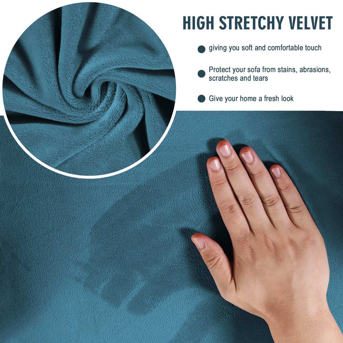 Sofa Covers for 3 Seaters (Base Cover Plus 3 Individual Cushion Covers)