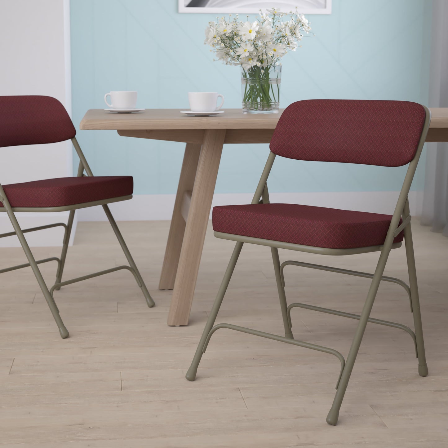 Premium Curved Triple Braced & Double Hinged Folding Chair
