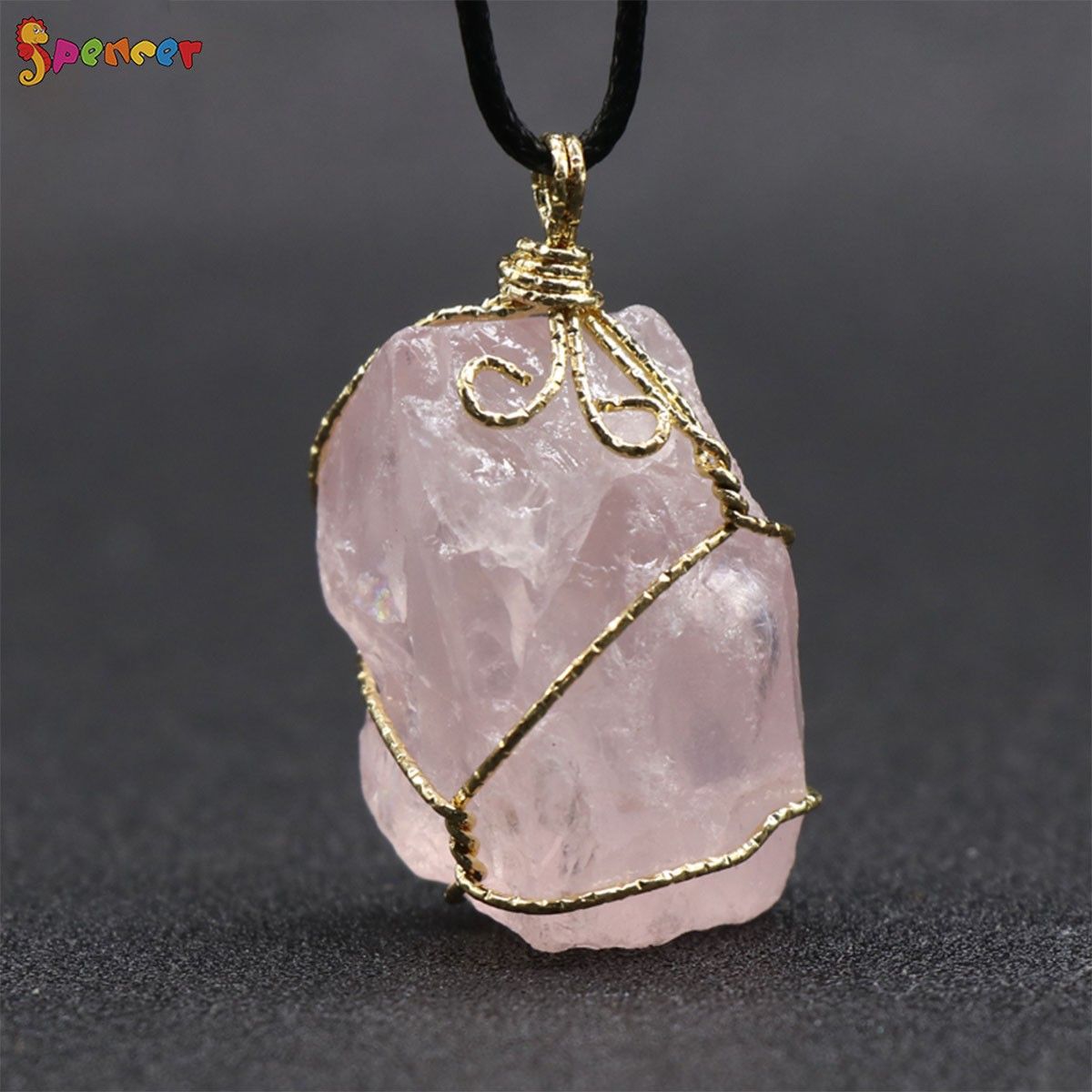 Natural Raw Amethyst Stone Pendant Necklace