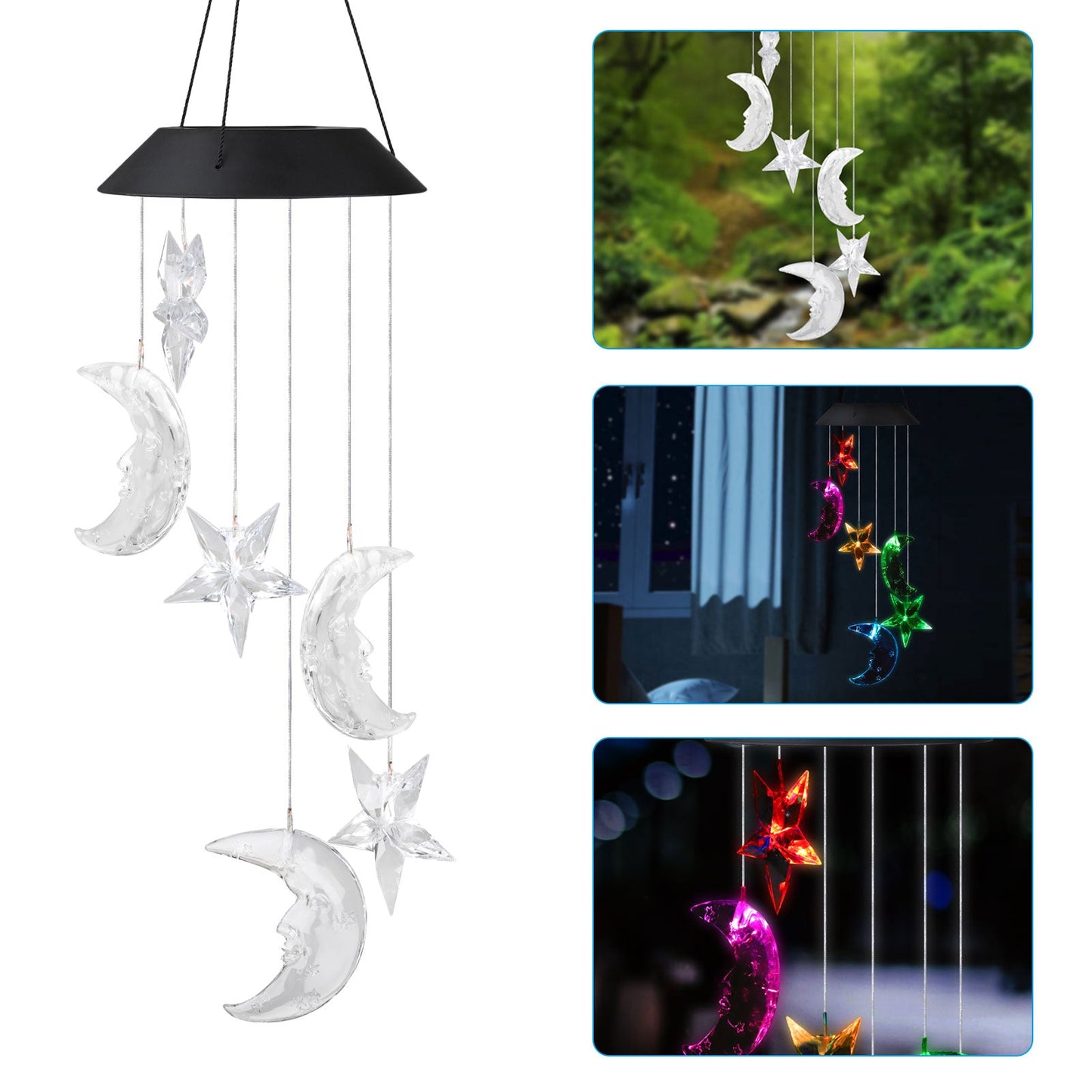 Color-Changing  Outdoor Wind Chime