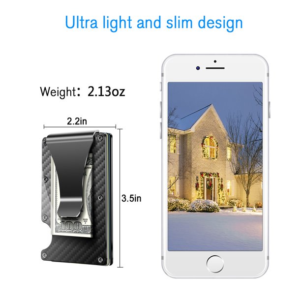 Men RFID Blocking Slim Money Clip Wallet Credit Card ID Holder Thin Minimalist