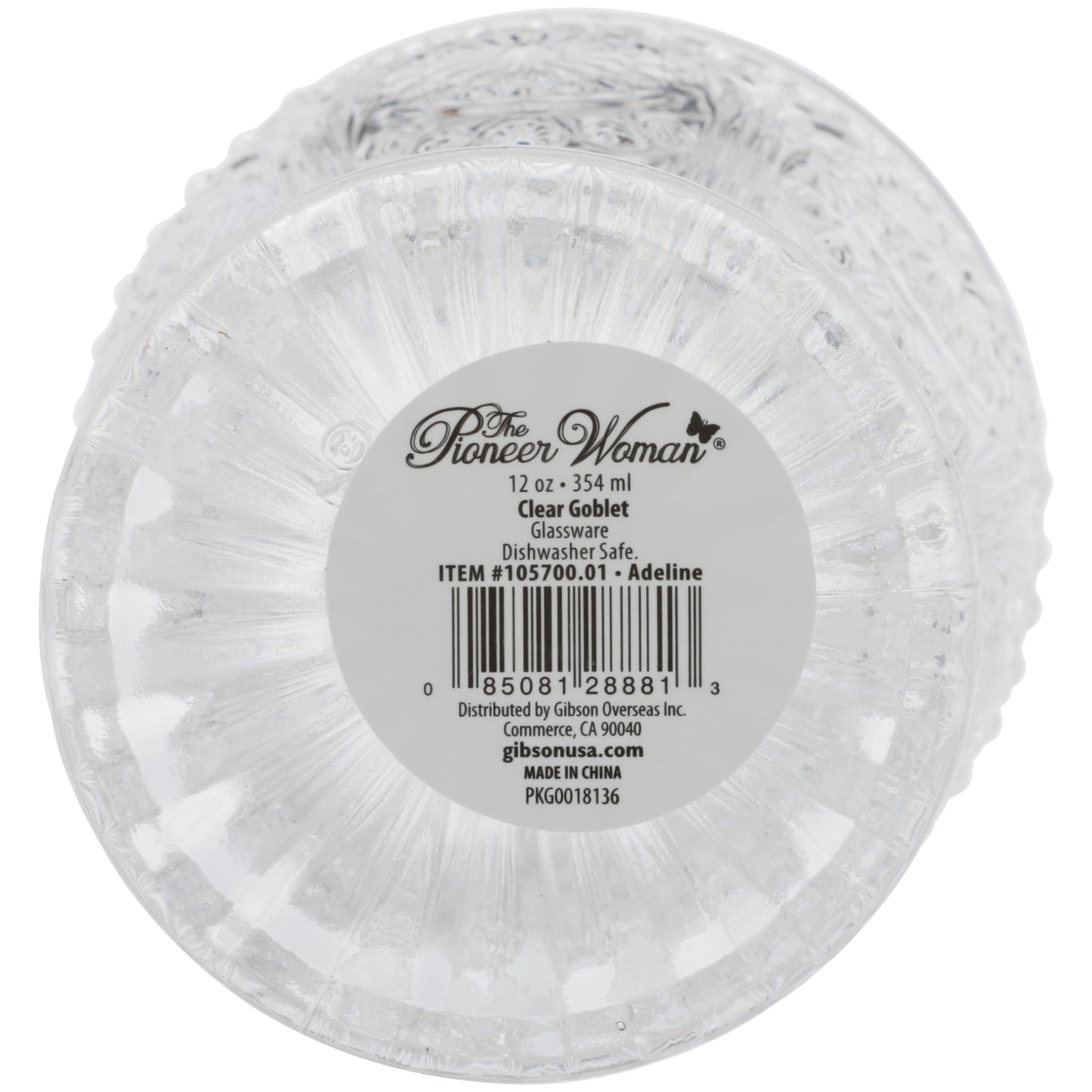 Set of 4 -12-Ounce Footed Glass Goblets