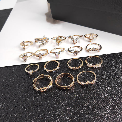 17Pcs Stackable Rings Sets for Women