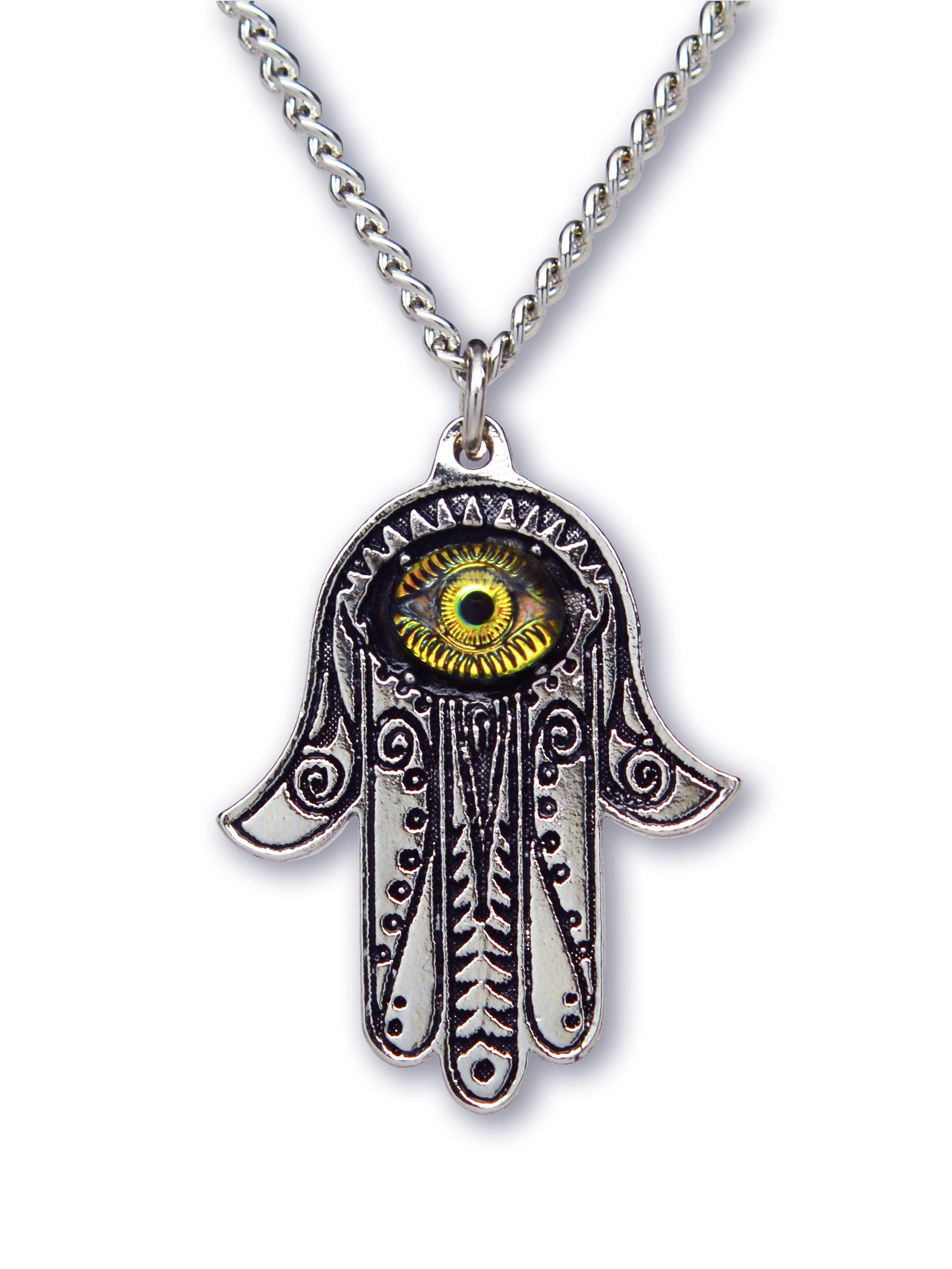 Lucky Hamsa Hand Amulet Necklace for Men/Women