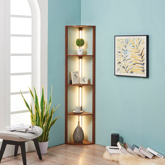 64" Dimmable Floor Lamp w/ Shelves
