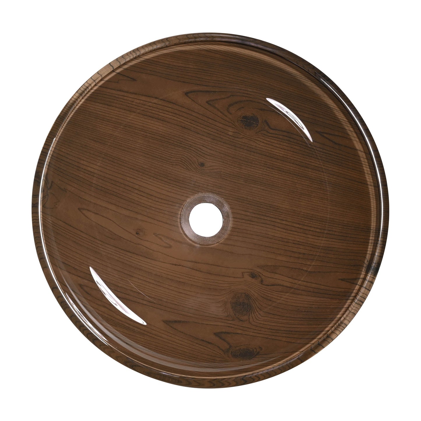 Bathroom Tempered Glass Round Vessel Sink