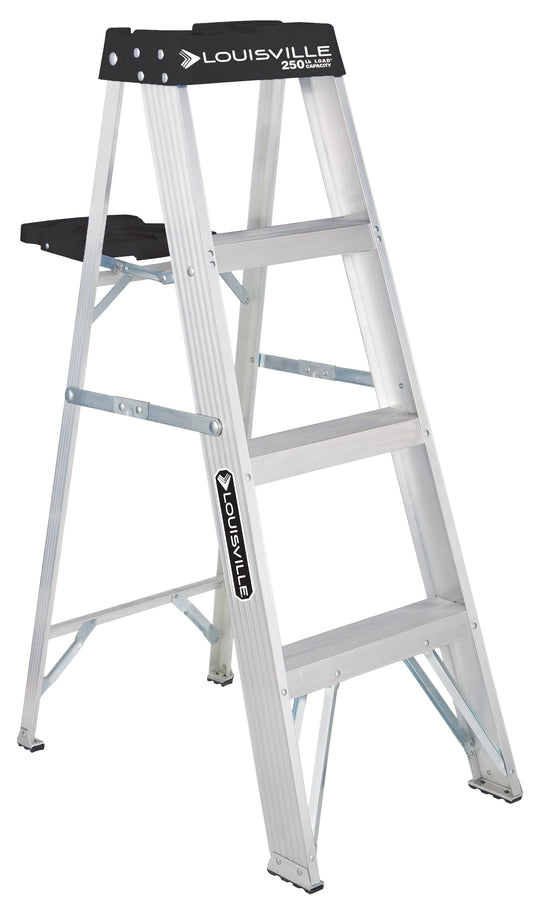 4' Aluminum Step Ladder, 250-lb Capacity