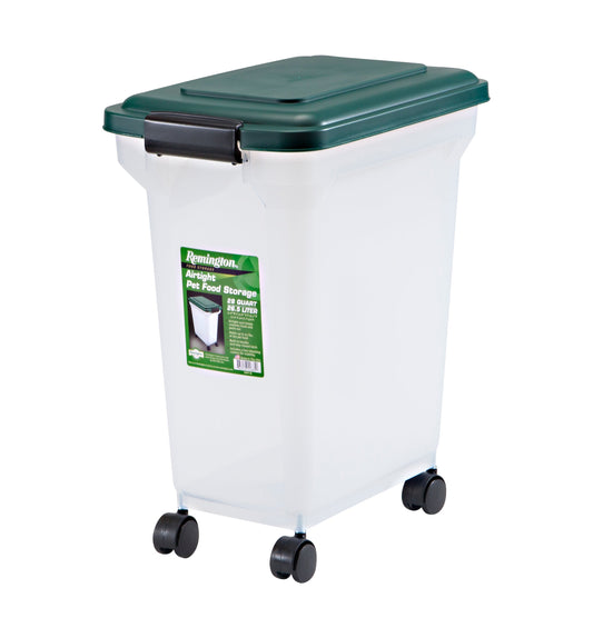 Airtight Dog/Cat Food Container with Wheels, Green