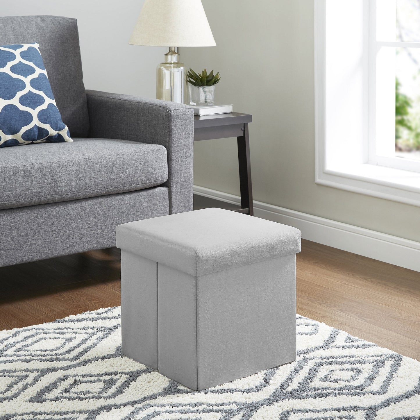 Ultra Collapsible Storage Ottoman