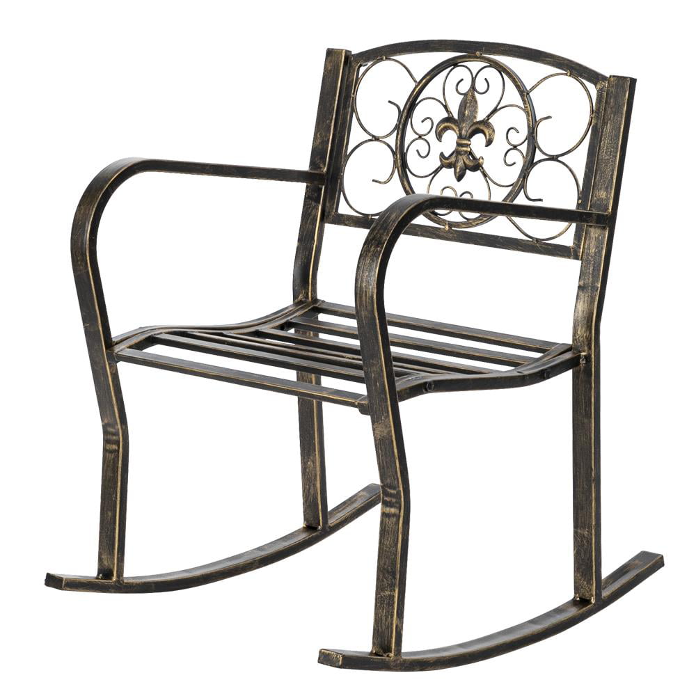 Metal Mid-Back Rocking Chair