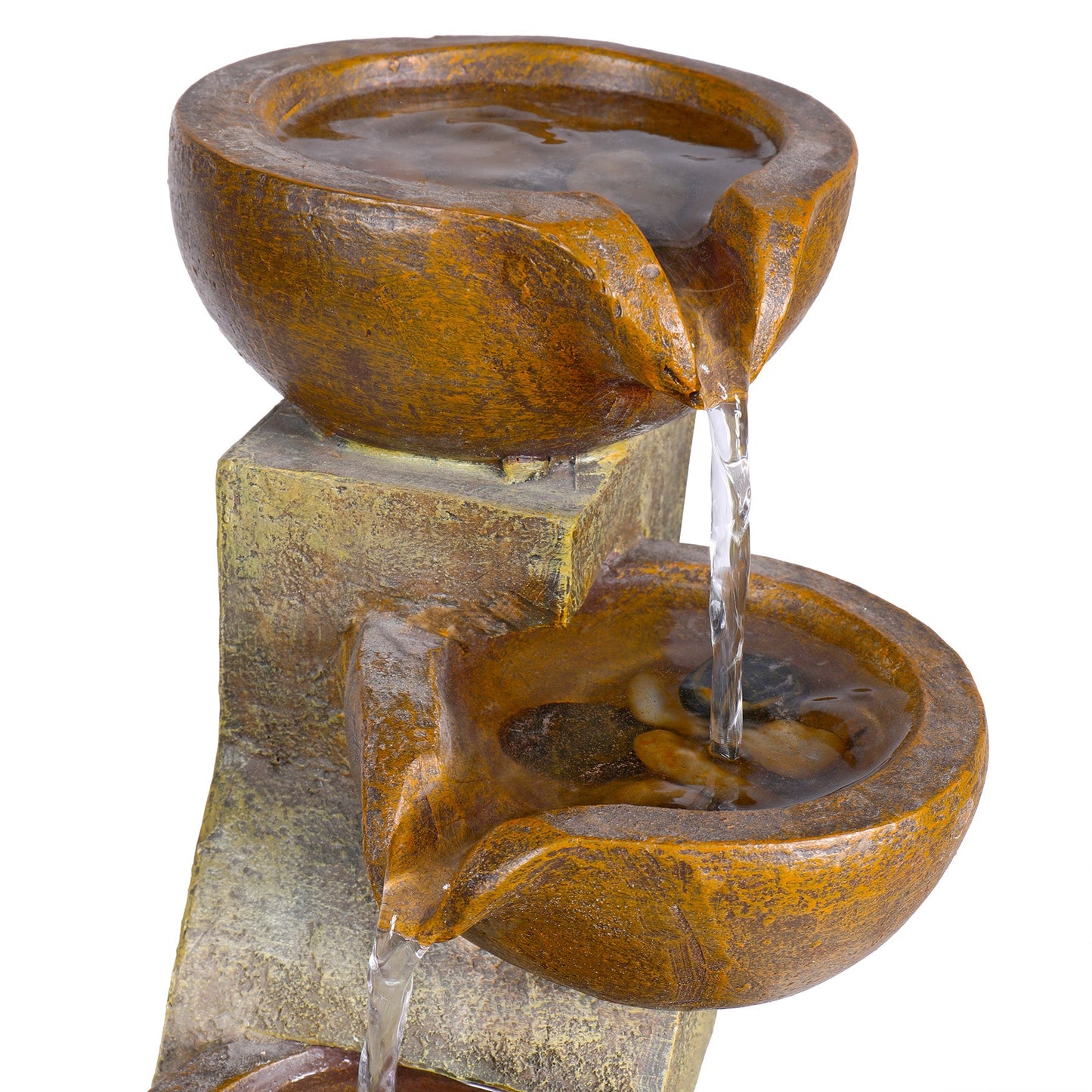 17" 4-Tier Southwestern Cascading Tabletop Fountain