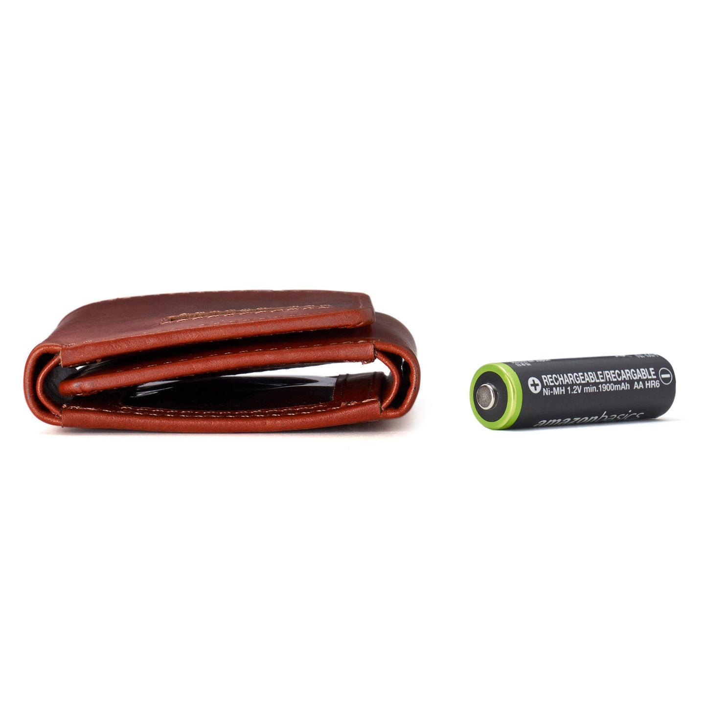 Mens RFID Protected Trifold Genuine Leather Wallet ID Window