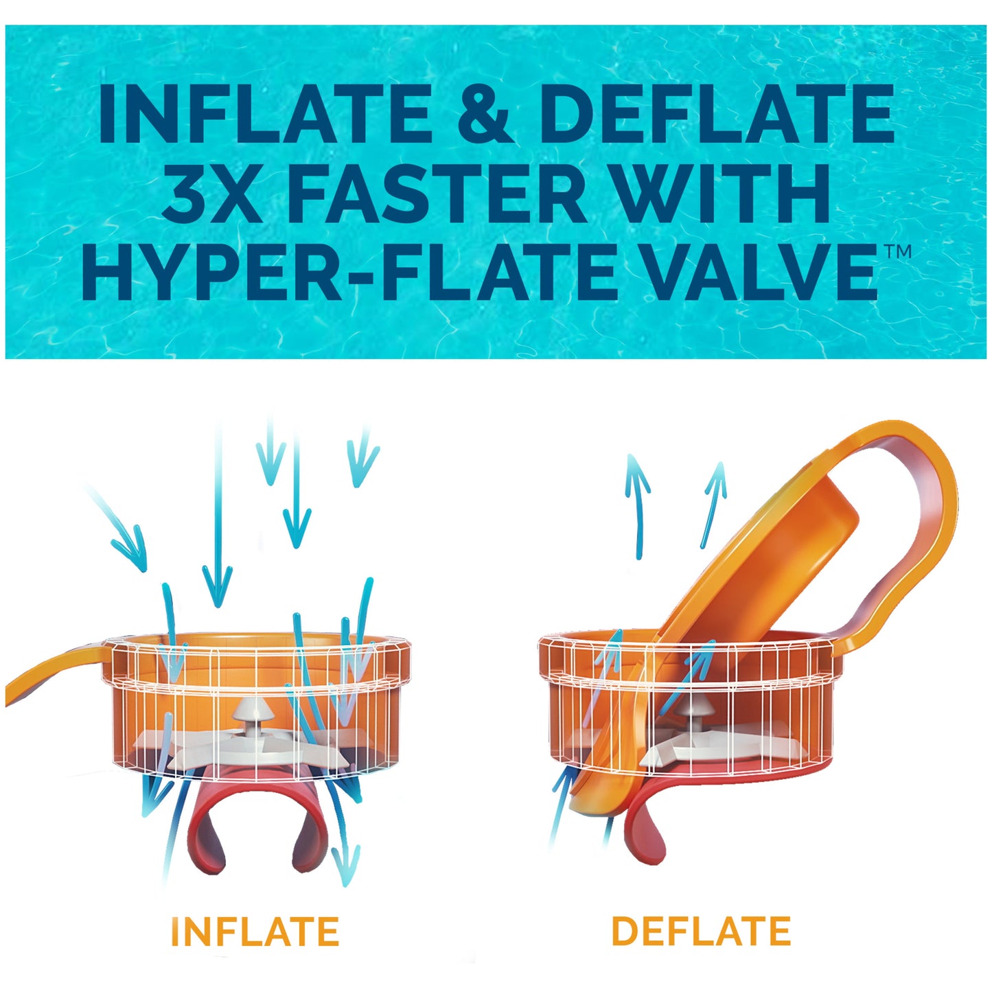Inflatable Pool Lounge Chair for Ages 15+, Blue