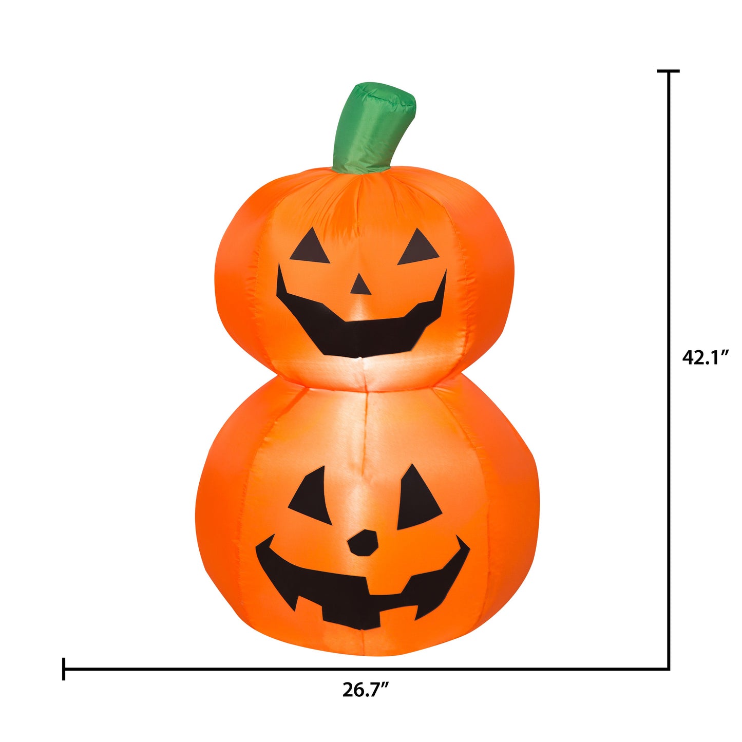 Inflatable Duo Stack Pumpkin for Halloween Decoration 42.13"