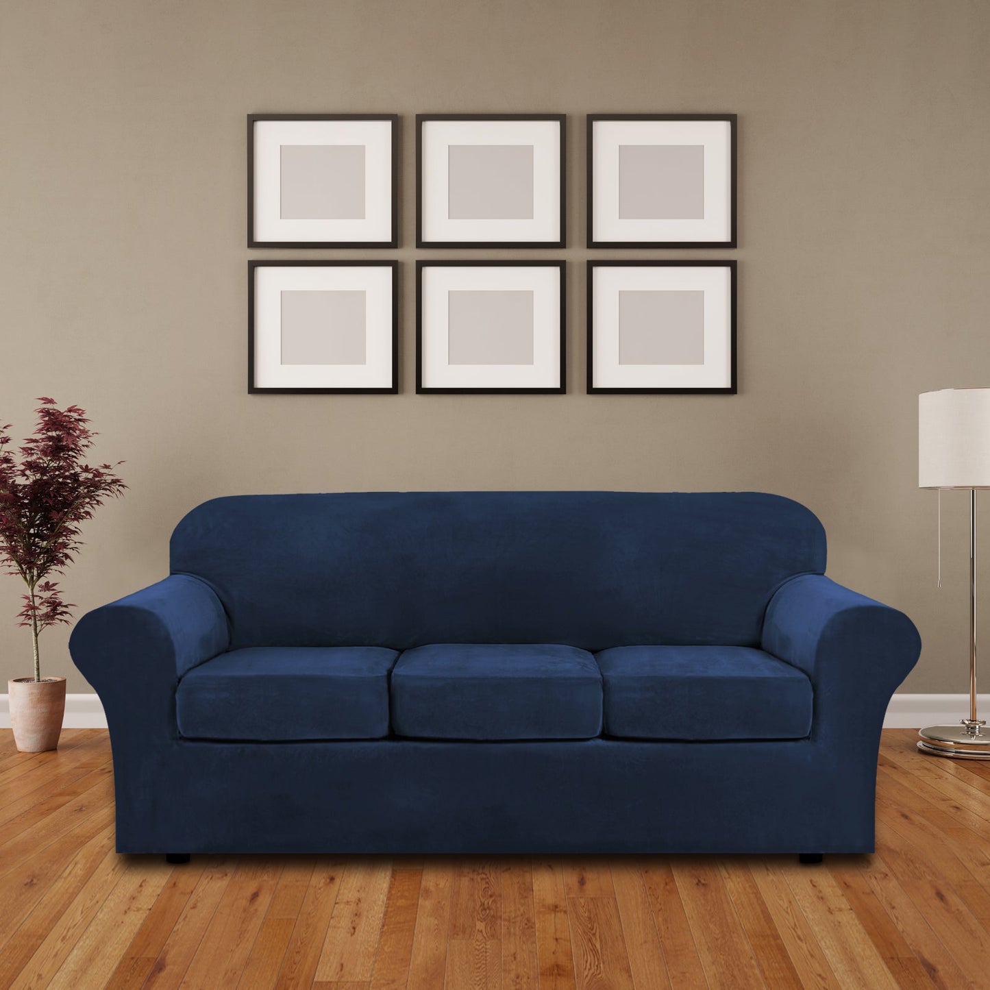 Sofa Covers for 3 Seaters (Base Cover Plus 3 Individual Cushion Covers)
