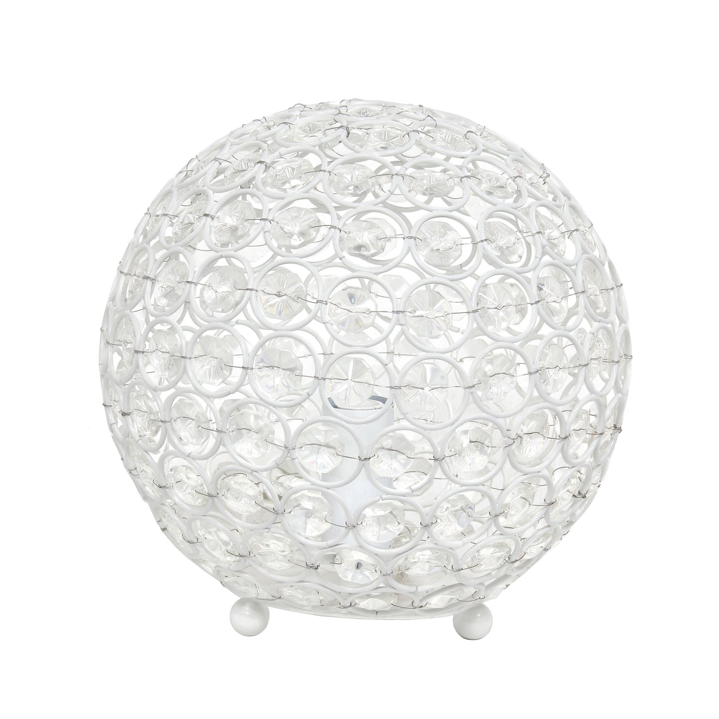 Elegant Designs Elipse 8 Inch Crystal Ball Sequin Table Lamp