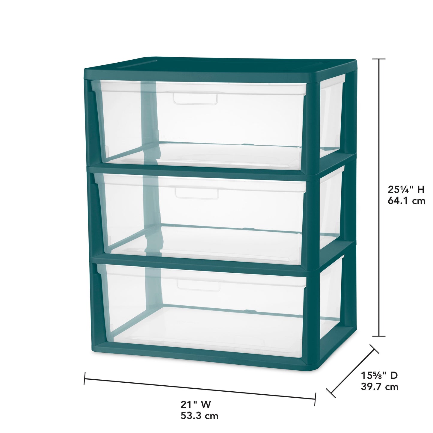 3 Drawer Tower Plastic Organizer