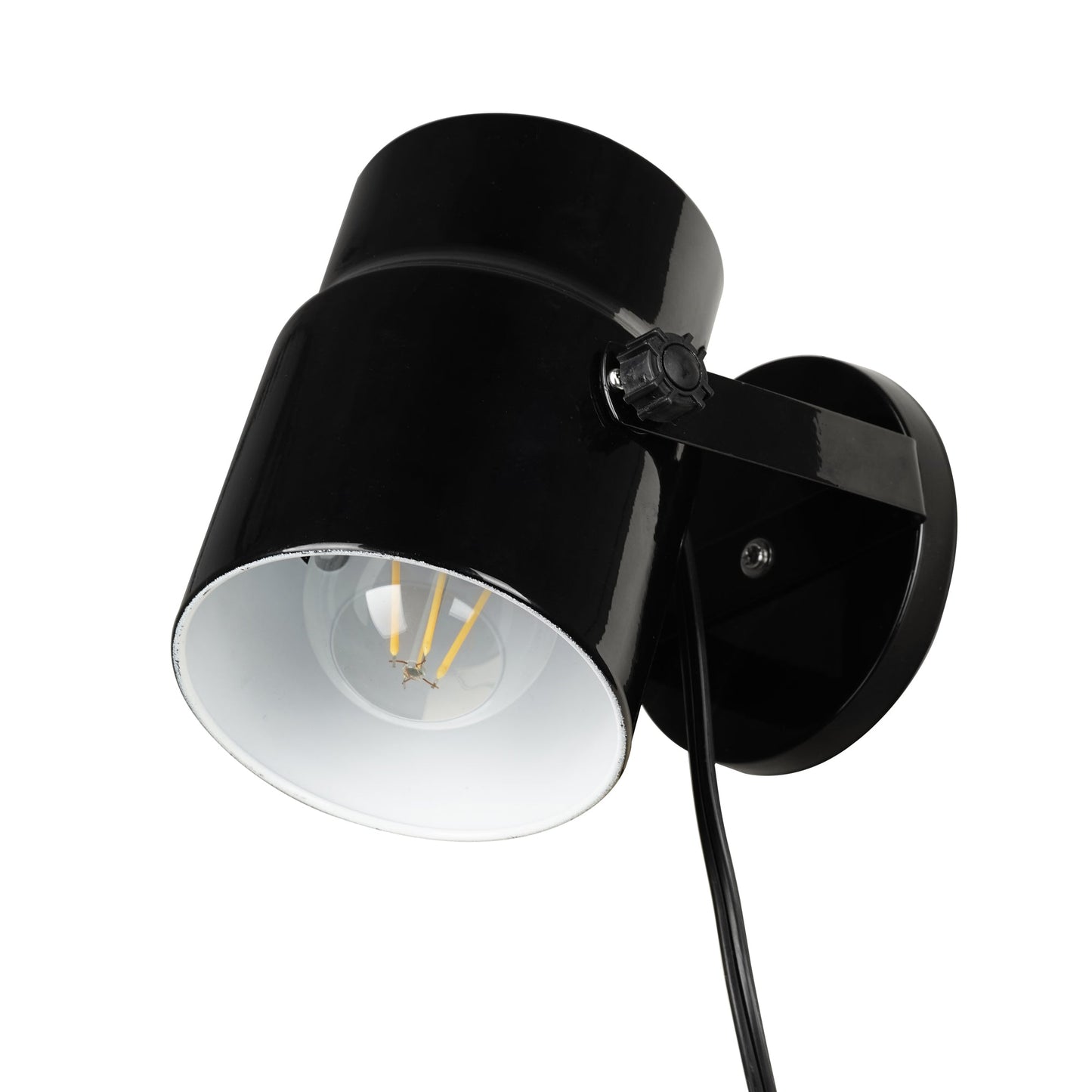 Black Metal Transitional Spotlight Accent Lamp 7.5"H