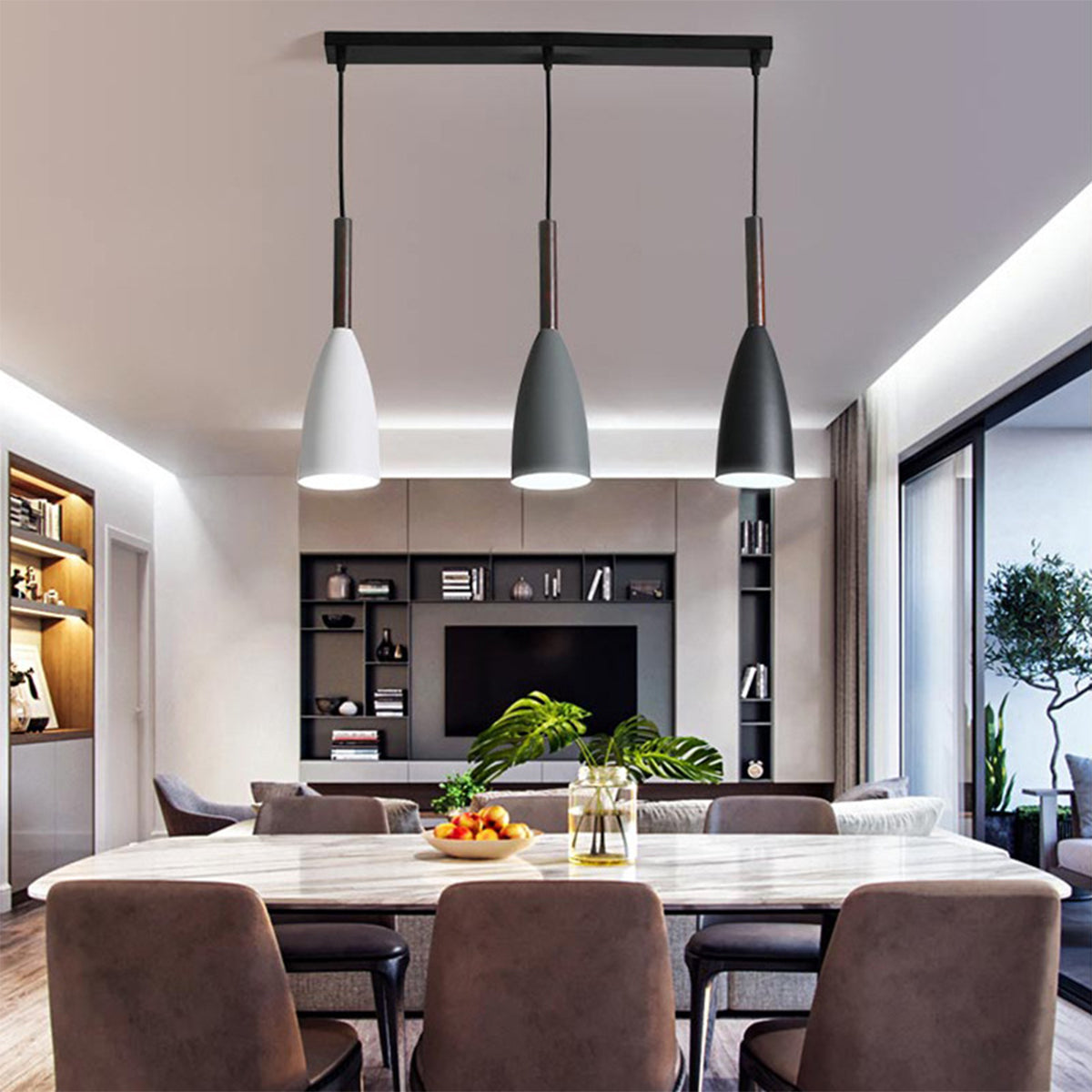 Modern 3-Light Pendant Light Ceiling Lamp