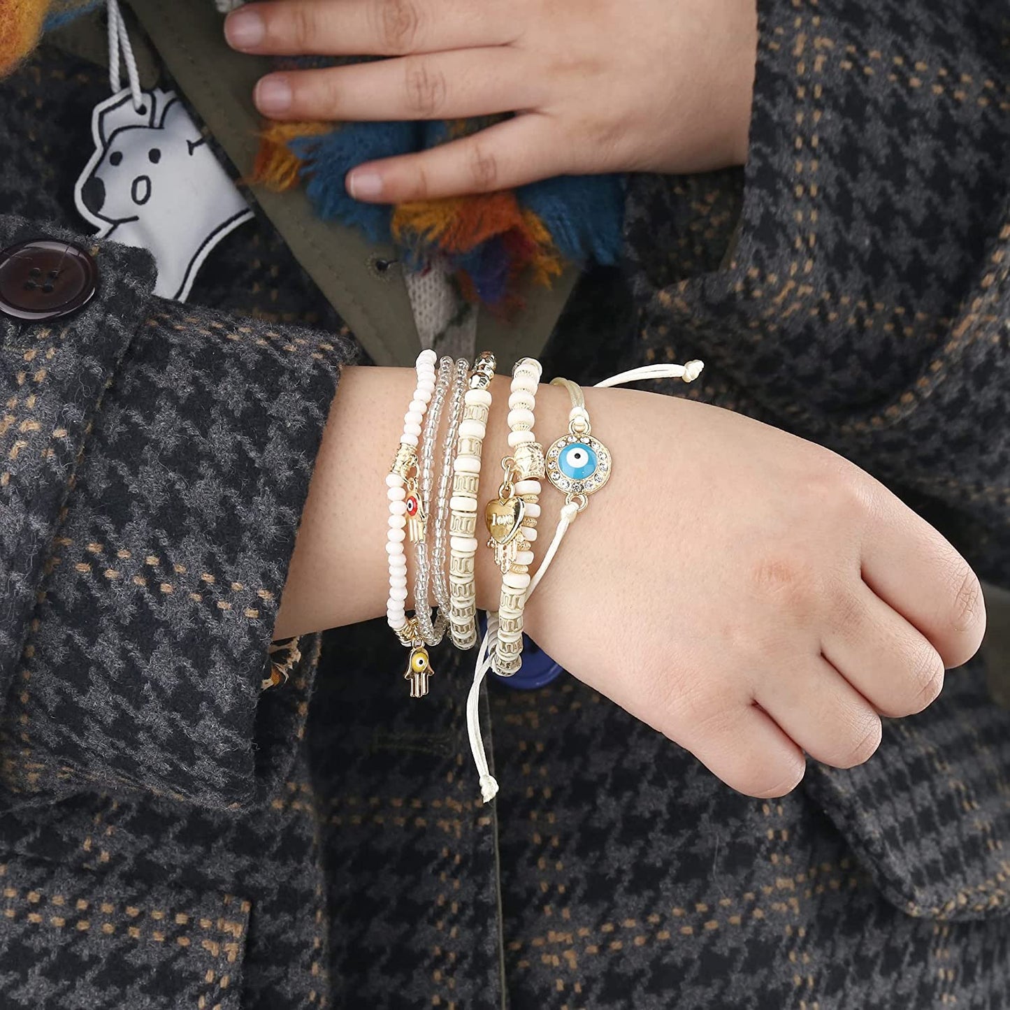 3-6 Sets Bohemian Beaded Multilayer Stretch Stackable Bracelet