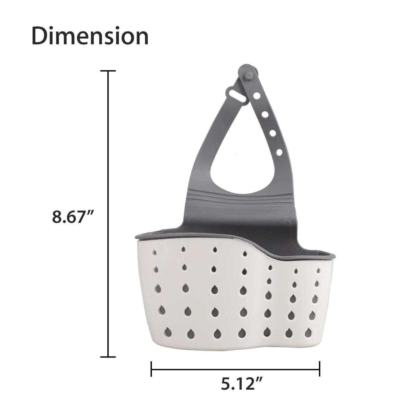 Adjustable Rubber Sink Caddy Kitchen Hanging Sponge Holder