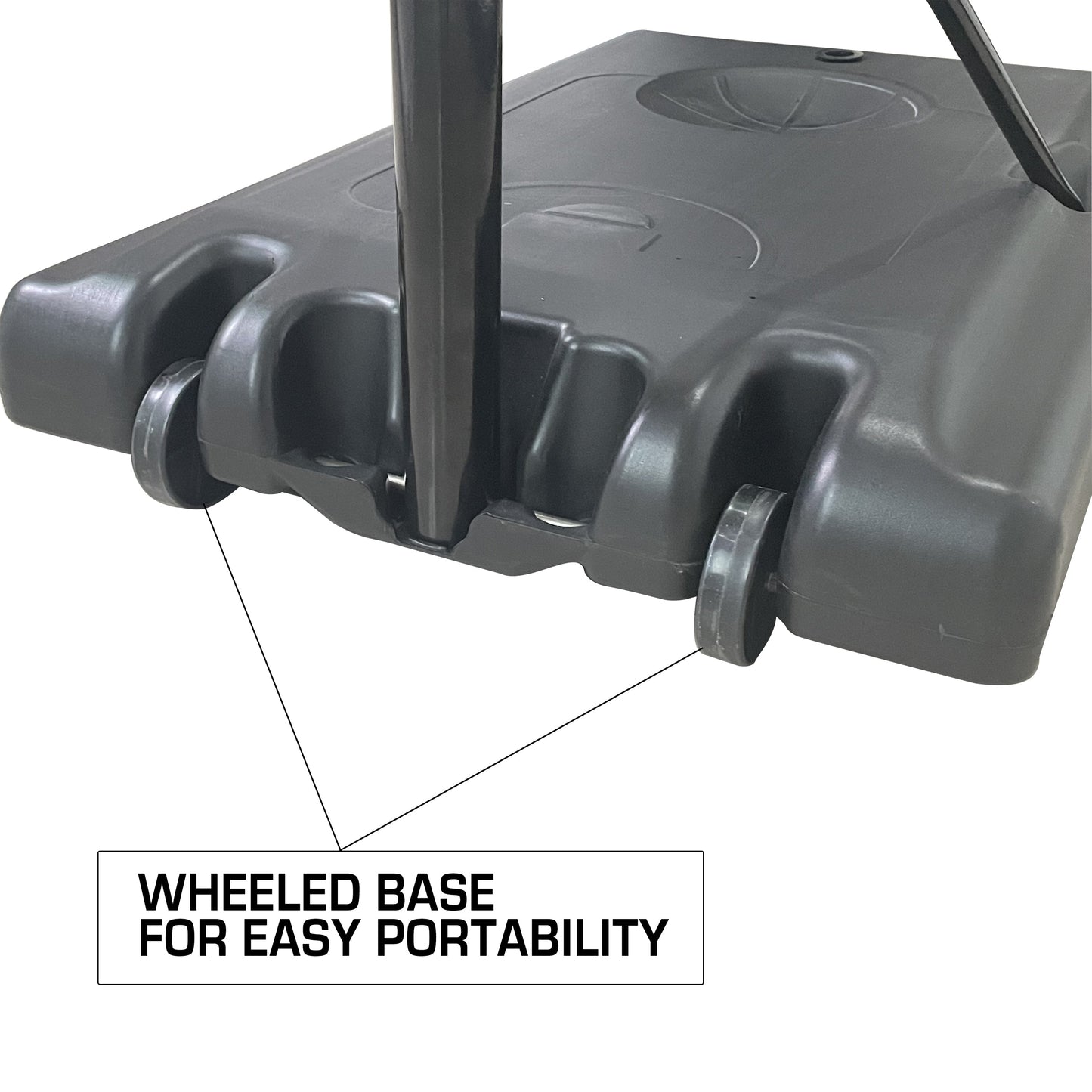 35" Portable Poolside Basketball Hoop w/ Portable Wheeled Base