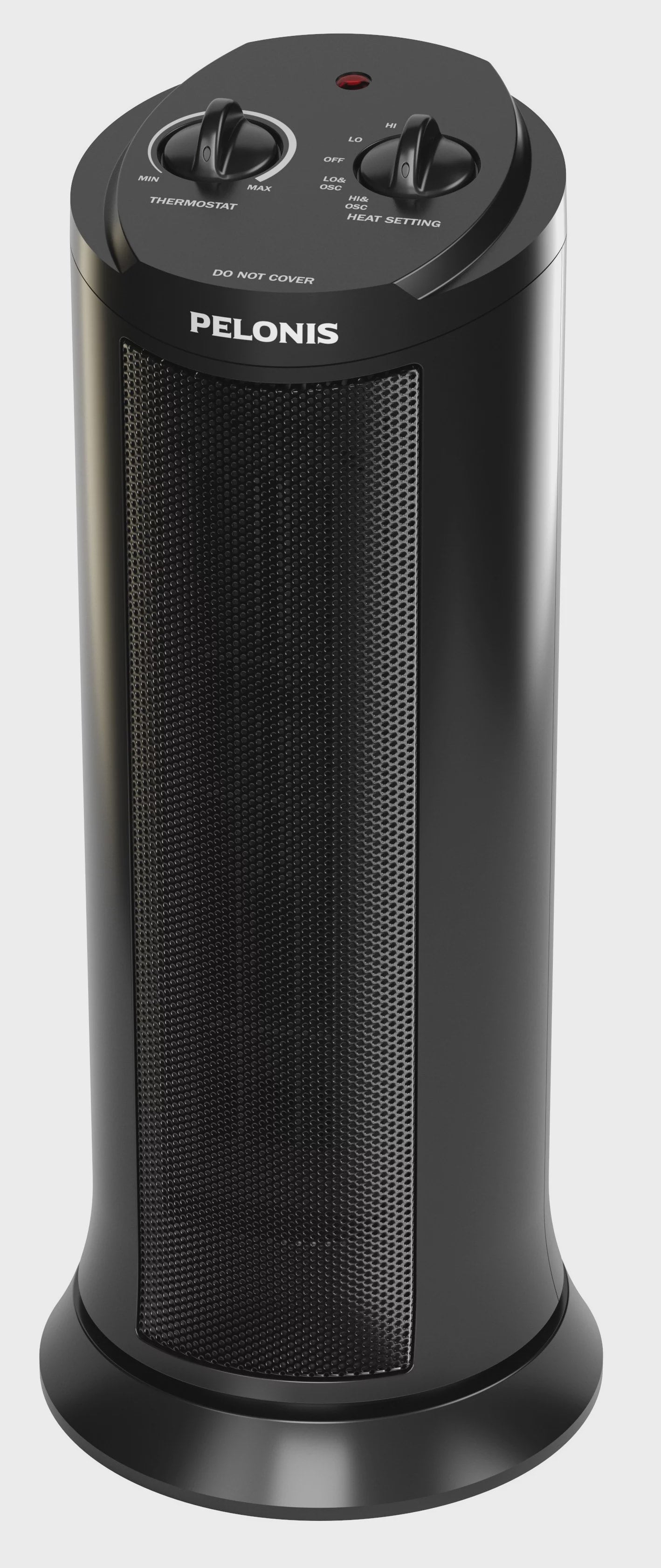 17" 1500W Ceramic Tower Space Heater, Black