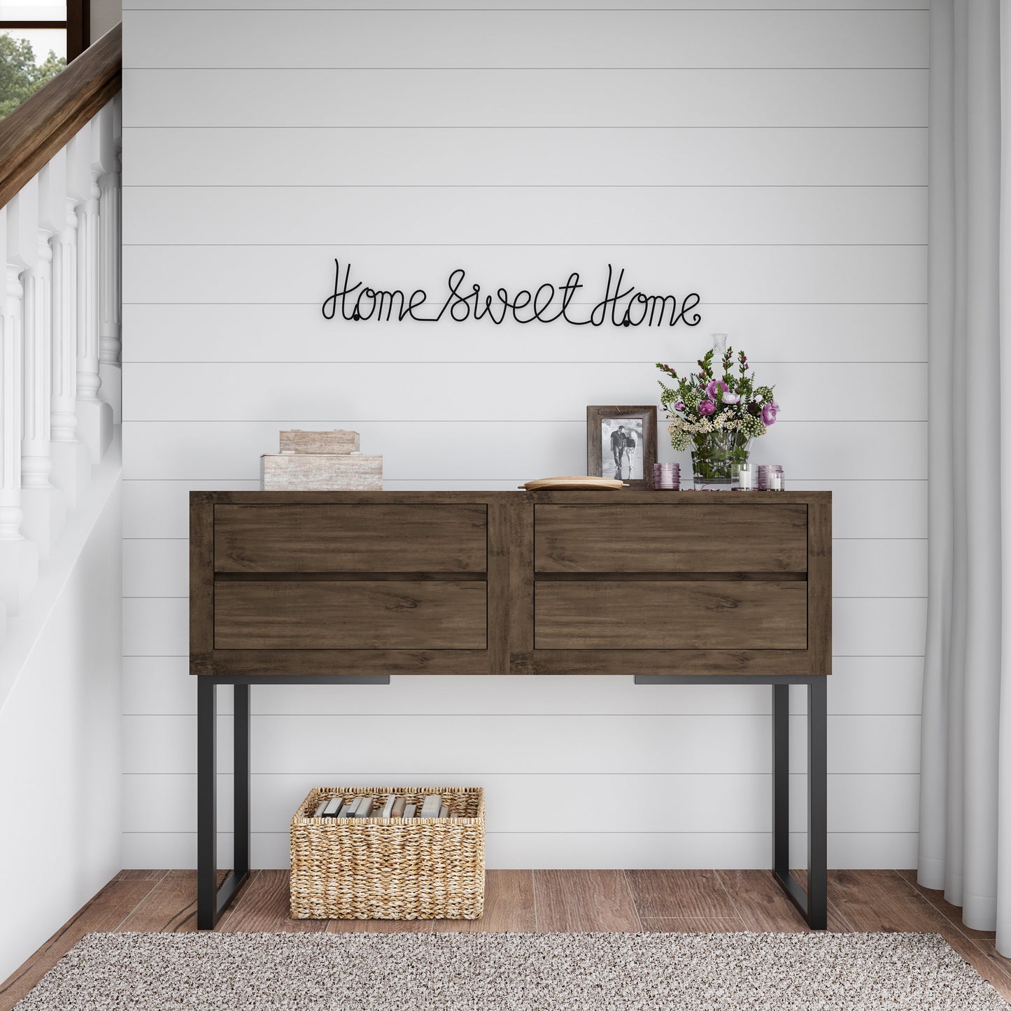 Metal Cut-out- Home Sweet Home Cursive 3D Word Sign Decor