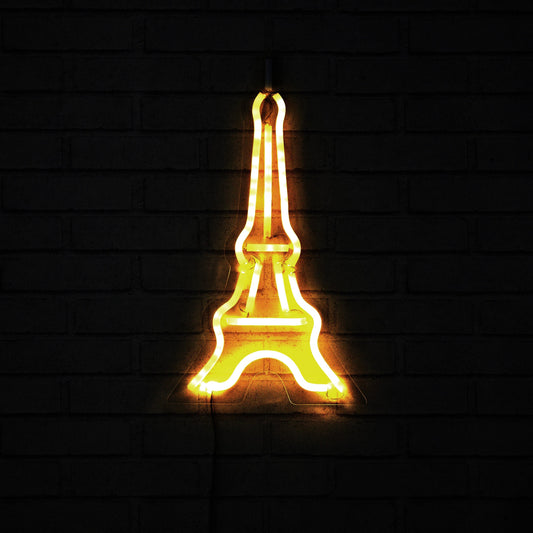 Eiffel Tower Flex Neon Light on Die Cut Frame