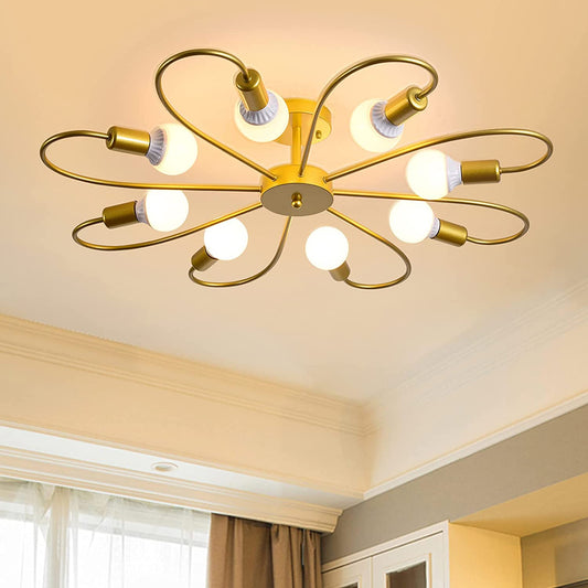 Modern 8-Light Ceiling Light Fixture Sputnik Chandelier