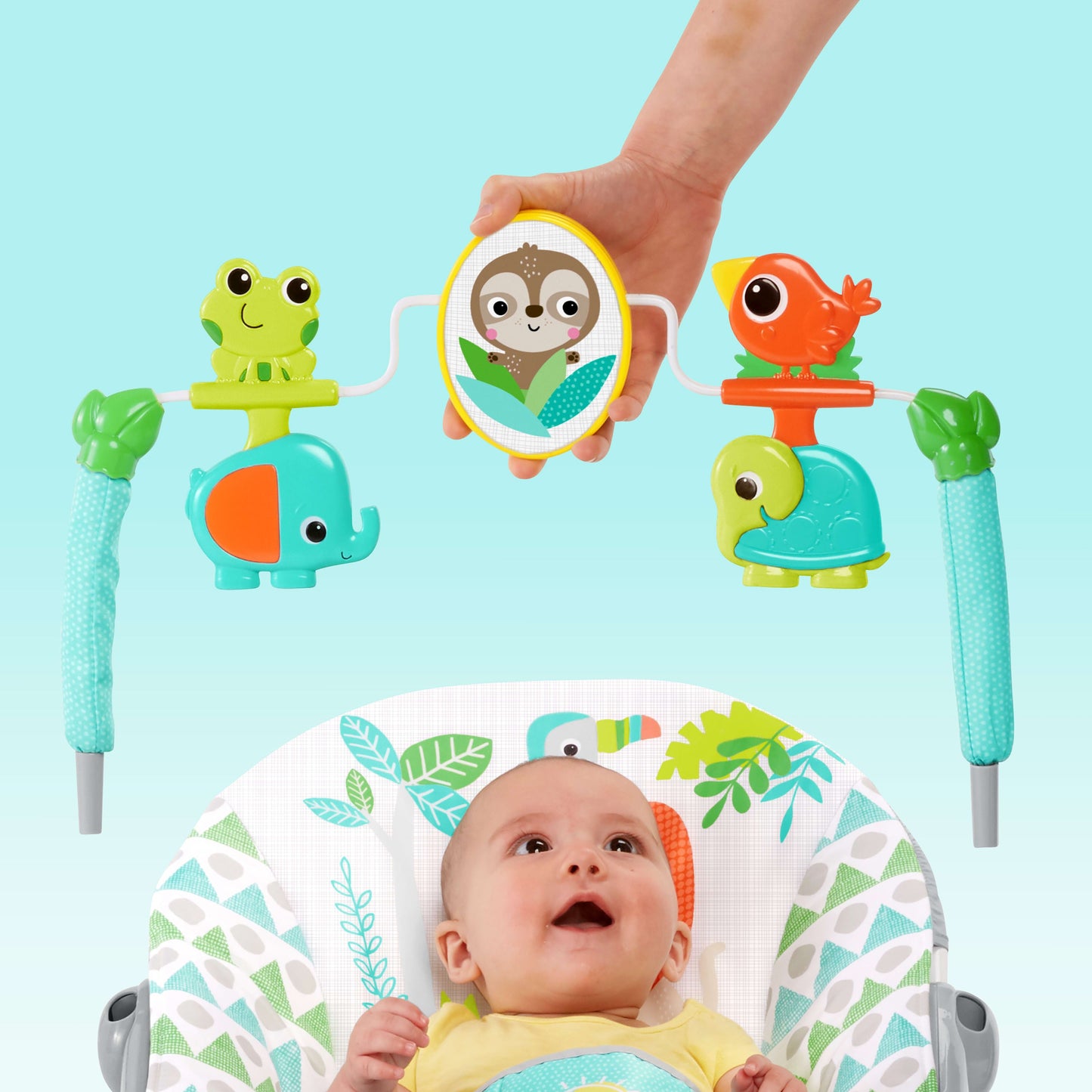 Portable Baby Bouncer with Vibrating Infant Seat, 0-6 Months (Unisex)
