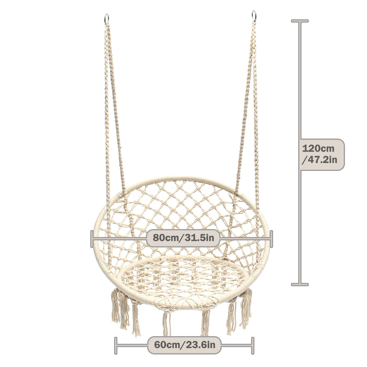 Hanging Hammock Chair Macrame Swing Seat Mesh