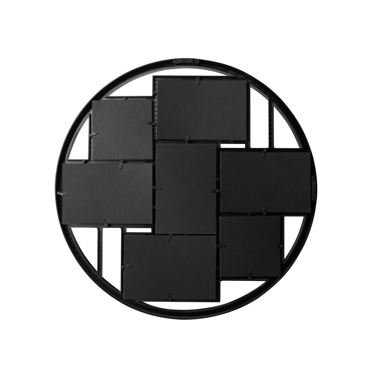 7-Opening 4x6 and 4x4 Round Black Collage Picture Frame